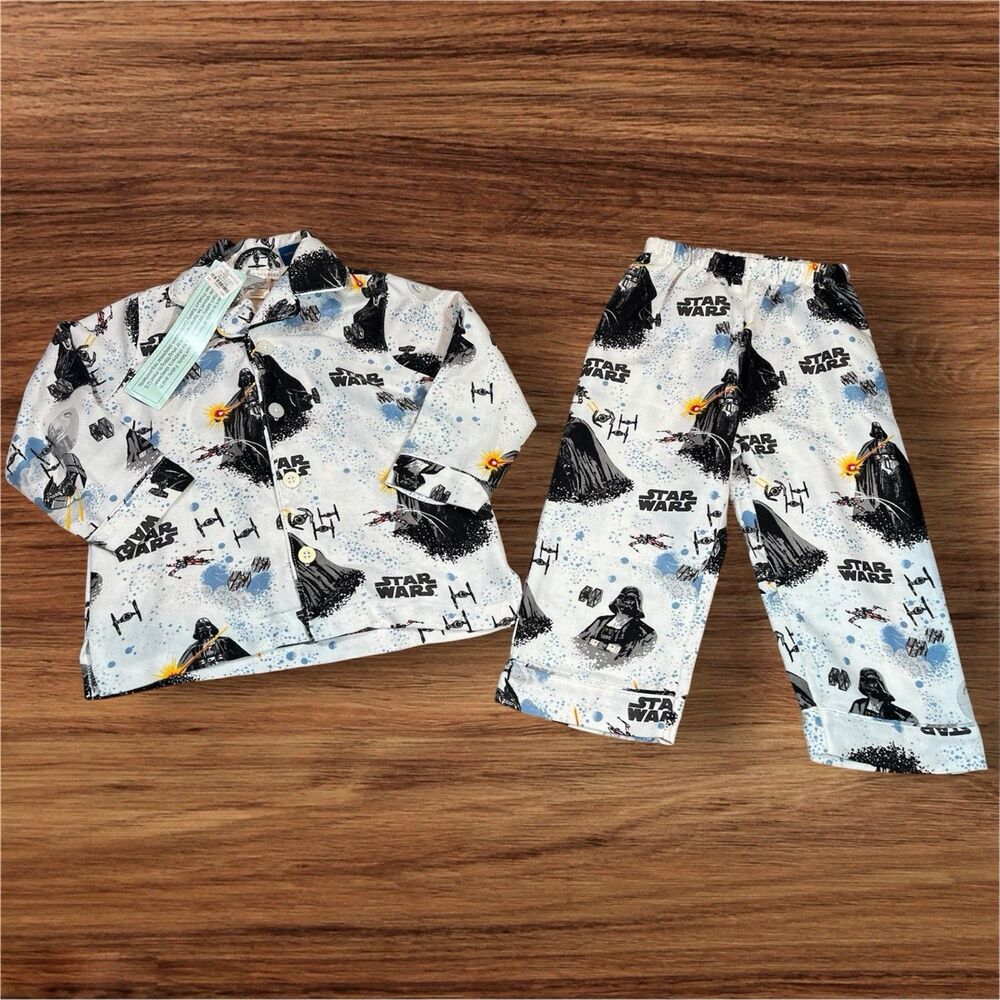 NWT Pottery Barn Kids Star Wars Flannel Pajama Set Size 3T